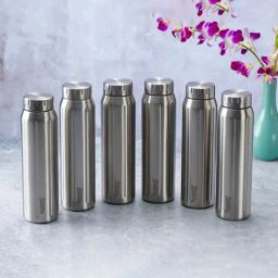 Sumeet Silver Stainless Steel 6 Water Bottles 900ml-26