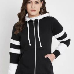 BRINNS Black & White Color-Block Hoodie-picture-7