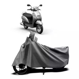 Auto Pearl Two Wheeler Cover with Bag for Suzuki Access 125, Silver-image-30