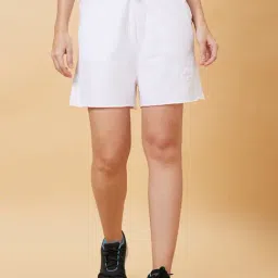 Being Human White Cotton Woven Shorts-image-8