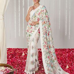 BLEESBURY Floral Silk Cotton Saree-picture-17
