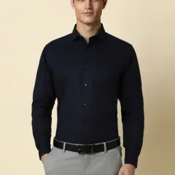 Allen Solly Midnight Navy Cotton Slim Fit Shirt-picture-26