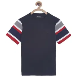 Ladore Kids Black Cotton Color Block Pattern T-Shirt-image-11