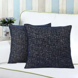Saral Home Navy Chenille Cushion Covers - Set of 2-picture-20