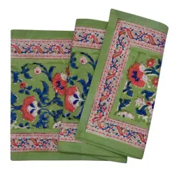 Cocobee Green Cotton Table Runner - Set of 1-16