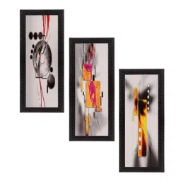 eCraftIndia Set of 3 Satin Matt Textured Art Painting-38