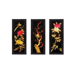 eCraftIndia Set of 3 Satin Matt Textured Art Painting-44