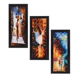 eCraftIndia Set of 3 Satin Matt Textured Art Painting-image-77