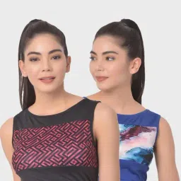 Clovia Multicolor Printed Crop Top (Pack of 2)-15