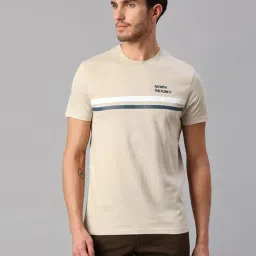 Dennis Lingo Beige Regular Fit Crew T-Shirt-image-81