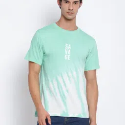 Belliskey Mint Green Regular Fit Tie - Dye T-Shirt-image-35