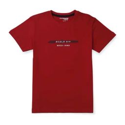Gini & Jony Kids Red Cotton Printed T-Shirt-image-65