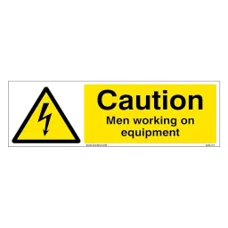 SUNSIGNS  Caution Men Working On Equipment Signages Size 600x200 mm HP Print + Vinyl, SN0179-image-68