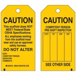 BRADY Inspection Received Tag 5 3/4 inch Black & Yellow, 5EPA1 (Pack of 10)-image-39