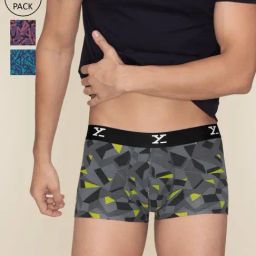 XYXX Multicolored Slim Fit Printed Trunks - Pack Of 3-picture-45