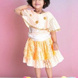 NEW GEN Girls Self Design Top With Skirt-image-82