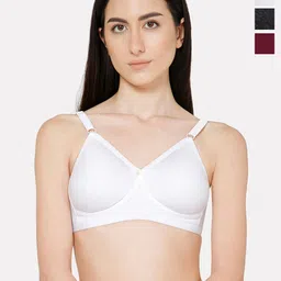 NAIDU HALL Pack of 3 Full Coverage Non Padded Cotton Everyday Bras With All Day Comfort-image-21