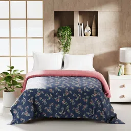 KOPA Monarca Blue & Pink Floral Printed AC Room 120 GSM Double Bed Comforter-picture-53