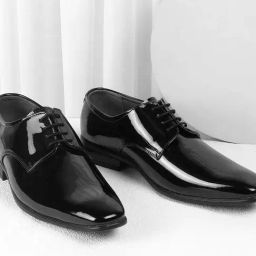 Mochi Men's Black Derby Shoes-image-54