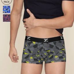 XYXX Multicolored Slim Fit Printed Trunks - Pack Of 3-picture-40