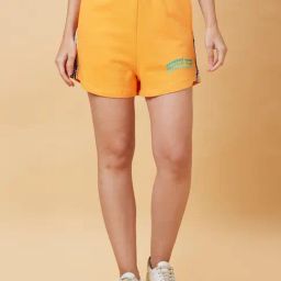 Being Human Orange Other Woven Shorts-image-65
