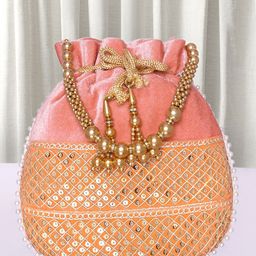 Peora Embellished Sequinned Potli Bag-image-78
