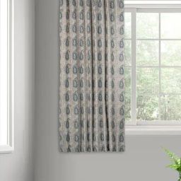 Fabindia Madhur Jaal Blue Cotton Printed Curtain (5 ft)-27