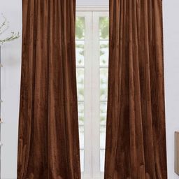 HOMEMONDE Brown Set of 2 Black Out Door Curtain-image-32