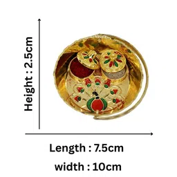 Anouk Set Of 6 Diamond Studded And Beaded Thread Rakhis With Card, Kumkum & Thali image 2
