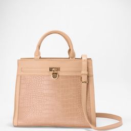 Forever Glam by Pantaloons Animal Textured PU Structured Shoulder Bag with Fringed-3