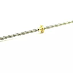 Invento 1000mm (1 Mtr.tr) SS304 Threaded Rod M8 8mm OD + M8 nut 1.25mm Pitch 8mm T Nut Brass round Flange Single Nut for 3D Printer CNC Robotics ISC 1873-8-19
