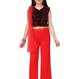 Muhuratam Girls Printed Kurta Set-image-69