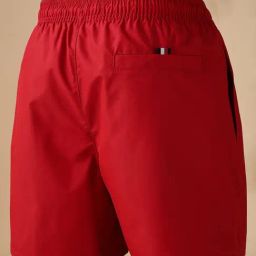 TOMMY HILFIGER Red Polyester Regular Fit Solid Shorts image 2