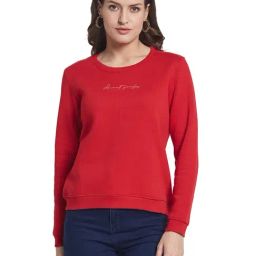 METTLE Red Solid Regular Fit Sweatshirt-image-75