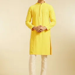 Diwas by Manyavar Men Embroidered Sequinned Kurta-image-18