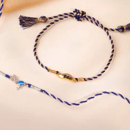 GIVA 925 Sterling Silver Golden Brother Duo Kids Rakhi Combo Set of 2-image-66