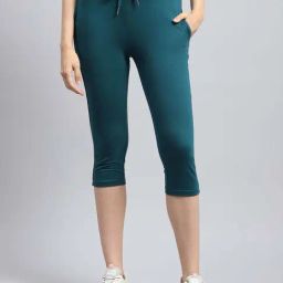 Monte Carlo Teal Regular Fit Capris-picture-37