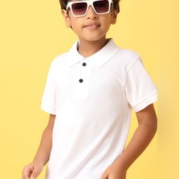 V-Mart Boys Solid Polo Collar Cotton T-shirt-picture-9