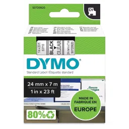 DYMO 24mm x 7m Roll Black Print on Clear Tape Self-Adhesive Printer Label, S0720920-image-64