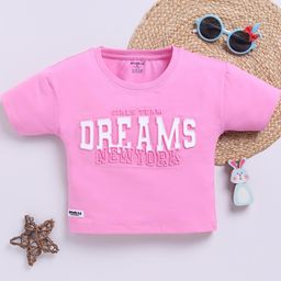 Biskid Pink Printed Cotton Tops-image-15
