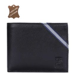 Red Chief Black Leather Formal Bi-Fold Wallet for Men-image-17