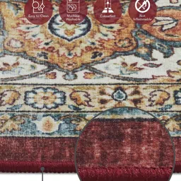 OBSESSIONS Beige & Blue Printed Rectangular Bedside Runners image 5