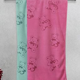 FABINALIV Kids Bath Towels Cotton Cartoon Pack of 2  Multicolor-image-60
