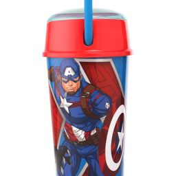 Avengers Themed Snacks Tumbler with Straw Multicolour - 400 ml-image-53