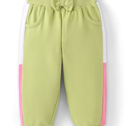 Doodle Poodle 100% Cotton Looper Knit Full Length Lounge Pant Solid Colour Block - Green-4