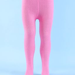 Doodle Poodle 100% Cotton Knit Solid Tights -Pink-image-24