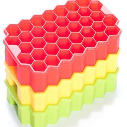 Evafly Silicone Ice Cube Molds with Flexible 74-Ice Trays BPA Free Pack of 2 - Multicolour-23