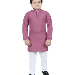 BT DEZINES Full Sleeves Chikankari Sequin Embroidery Kurta Pyjama Set - Onion-image-102