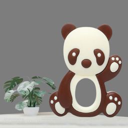 The Cheeky Kidzz Baby Panda Shape Soft Silicone Teething Toys Textured Molar Teeth Soother Massage For Dental Care Baby (BROWN)-13