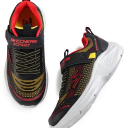 Skechers Tuff Tech Velcro Closure Casual Shoes - Black & Red-image-37